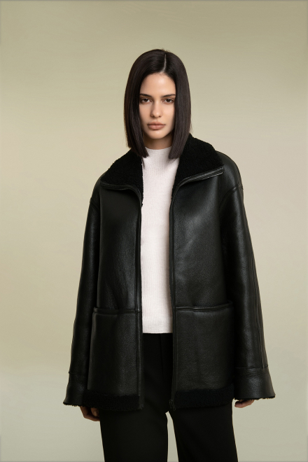 LEATHER SHEARLING